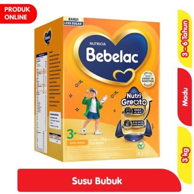 Promo Bebelac 3+ NutriGreat+ Susu Bubuk Pertumbuhan Anak Madu 3 kg Alfamart
