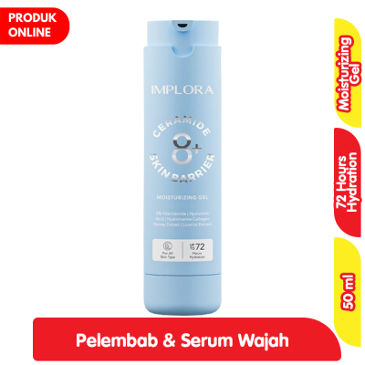 Promo Implora 8+ Ceramide Gel Moisturizer Pelembap Wajah Kulit Kering 50 ml Alfamart