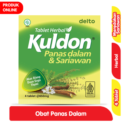 Promo Kuldon Obat Herbal Pereda Panas Dalam & Sariawan Strip 4 Tablet Alfamart