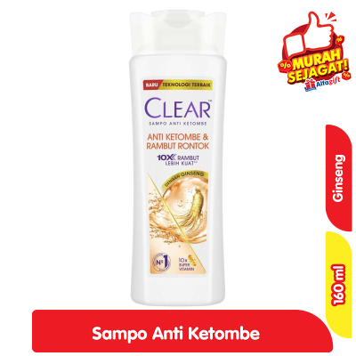 Promo Clear Sampo Anti Ketombe & Rambut Rontok Botol 160 ml Alfamart