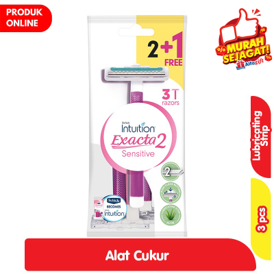 Promo Schick Intuition Exacta 2 Alat Cukur Wanita Sensitive 3 pcs Alfamart