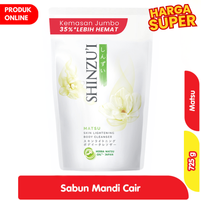 Promo Shinzu'i Skin Lightening Sabun Mandi Cair Matsu Refill 725 g Alfamart