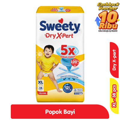 Promo Sweety Bronze Dry X-Pert Popok Celana Bayi XL 38 pcs Alfamart