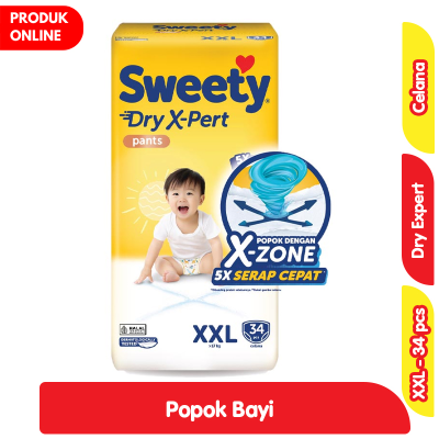 Promo Sweety Bronze Dry X-Pert Popok Celana Bayi XXL 34 pcs Alfamart