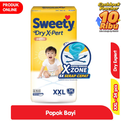 Promo Sweety Bronze Dry X-Pert Popok Celana Bayi XXL 34 pcs Alfamart