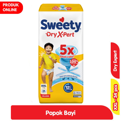 Promo Sweety Bronze Dry X-Pert Popok Celana Bayi XXL 34 pcs Alfamart