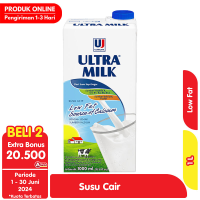 Promo Harga Ultra Milk Susu UHT Low Fat Full Cream 1000 ml - Alfamart