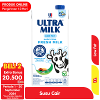 Promo Harga Ultra Milk Susu UHT Low Fat Full Cream 1000 ml - Alfamart