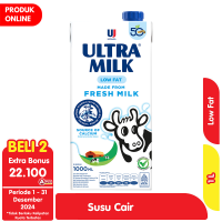 Promo Harga Ultra Milk Susu UHT Low Fat Full Cream 1000 ml - Alfamart