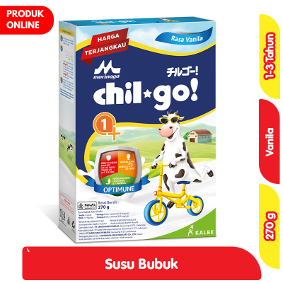 Promo Morinaga chil-go 1+ Susu Bubuk Pertumbuhan Anak 1 - 3 Tahun Vanila 270 g Alfamart