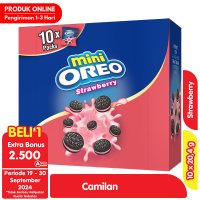 Promo Harga Oreo Mini Biskuit Sandwich Strawberry 20 gr - Alfamart