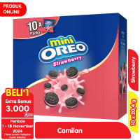 Promo Harga Oreo Mini Biskuit Sandwich Strawberry 20 gr - Alfamart