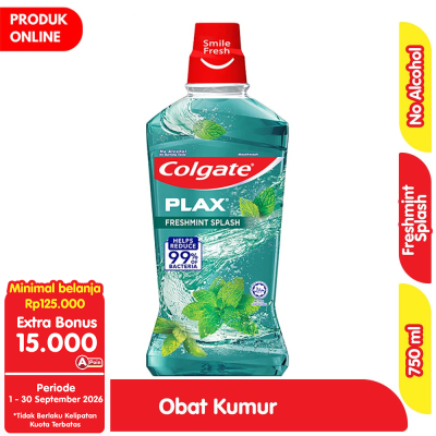 Promo Colgate Plax Obat Kumur Freshmint Splash 750 ml Alfamart