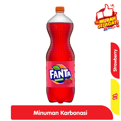 Promo Fanta Minuman Soda Rasa Stroberi Botol 1L Alfamart
