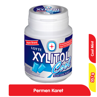 Promo LOTTE XYLITOL Permen Karet Cool Mint 55.1 g Alfamart