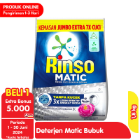 Promo Harga Rinso Detergent Matic Powder Front Load + Molto 2000 gr - Alfamart