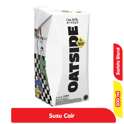 Promo Oatside Susu Oat Cair Barista Blend with Straw Kotak 200 ml Alfamart