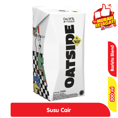Promo Oatside Susu Oat Cair Barista Blend with Straw Kotak 200 ml Alfamart