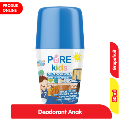 Promo Pure Kids Deodoran Anak Sporty Grapefruit 50 ml Alfamart