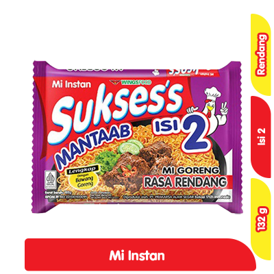 Promo Sukses's Isi 2 Mi Instan Goreng Rendang 132 g Alfamart