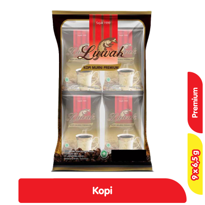 Promo Luwak Kopi Bubuk Murni Premium 9 x 6.5 g Alfamart