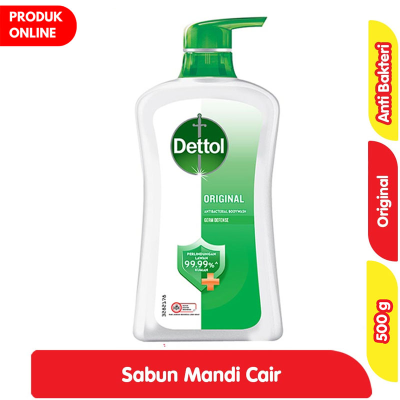 Promo Dettol Sabun Mandi Cair Original Anti Bakteri Pump 500 g Alfamart