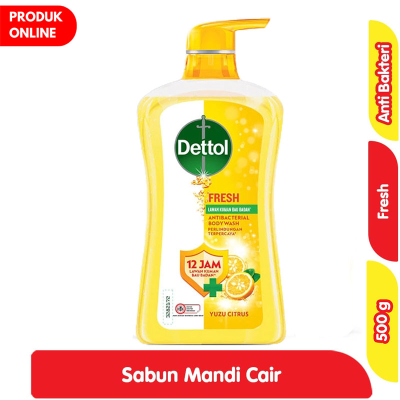 Promo Dettol Sabun Mandi Cair Fresh Anti Bakteri Pump 500 g Alfamart