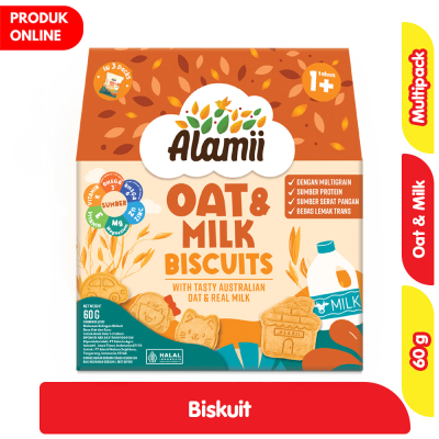 Alamii Snack Anak Oat & Milk Biscuits 60 g