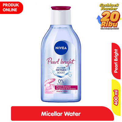 Promo Nivea MicellAir Pembersih Makeup & Pencerah Wajah Pearl Bright 400 ml Alfamart