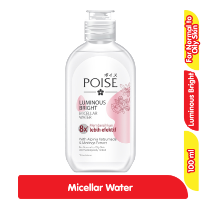 Promo Poise Luminous Bright Micellar Water Pembersih Makeup 100 ml Alfamart