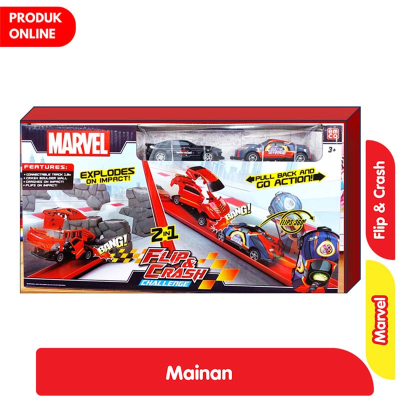 Promo Emco Marvel Mainan Mobil Anak + Track Flip & Crash Challenge Assorted Alfamart