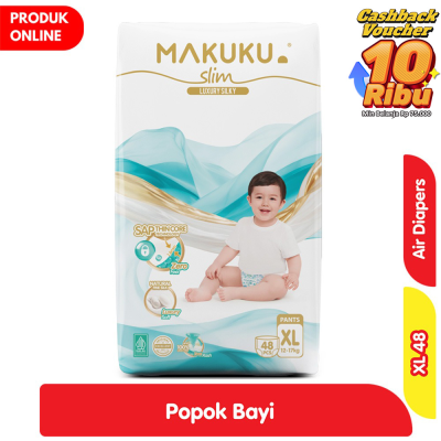 Promo Makuku Slim Luxury Silky Popok Celana Bayi Jumbo Pack XL 48 pcs Alfamart