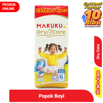 Promo Makuku Dry Care Popok Celana Bayi XL 36 + 4 pcs Alfamart