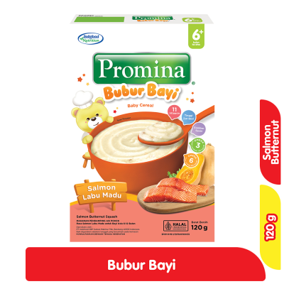 Promo Promina Bubur Bayi Salmon Labu Madu Box 120 g Alfamart