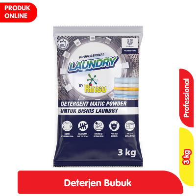 Rinso Matic Professional Deterjen Bubuk Mesin Cuci Laundry Refill 3 kg