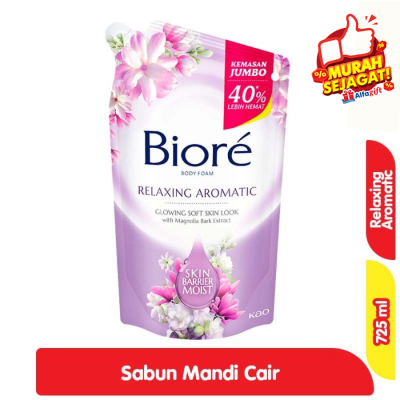 Promo Biore Sabun Mandi Cair Relaxing Aromatic Refill 725 ml Alfamart