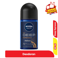 Promo Harga Nivea Men Deo Roll On Deep Black Charcoal Espresso 50 ml - Alfamart