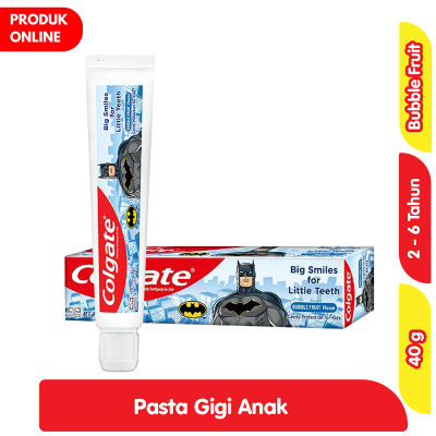 Promo Colgate Kids Batman Pasta Gigi Anak Bubble Fruit 40 g Alfamart