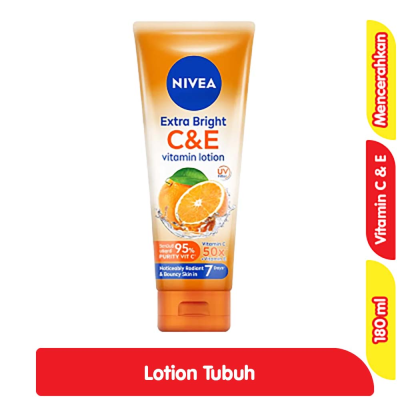 Promo Nivea Extra Bright Lotion Pelembap & Pencerah Tubuh Vitamin C & E 180 ml Alfamart