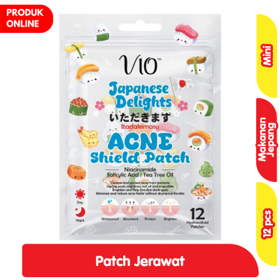 Promo Vio Acne Shield Patch Jerawat Gambar Makanan Jepang 12 pcs Alfamart