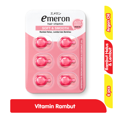 Promo Emeron Soft & Smooth Vitamin Rambut Halus, Lembut & Berkilau 6 pcs Alfamart