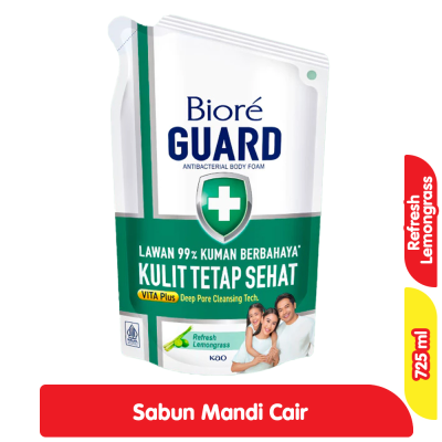 Promo Biore Guard Sabun Mandi Cair Refresh Lemongrass Anti Bakteri 725 ml Alfamart