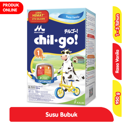 Promo Morinaga chil-go 1+ Susu Bubuk Pertumbuhan Anak 1- 3 Tahun Vanila 950 g Alfamart