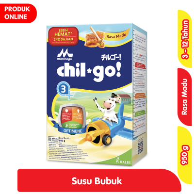 Promo Morinaga chil-go 3+ Susu Bubuk Pertumbuhan Anak 3 - 12 Tahun Madu 950 g Alfamart