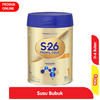 S-26 Promil Gold Tahap 1 Susu Formula Bayi 0-6 Bulan 900 g