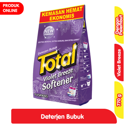 Promo Total Deterjen Bubuk + Pelembut Pakaian Violet Breeze 770 g Alfamart