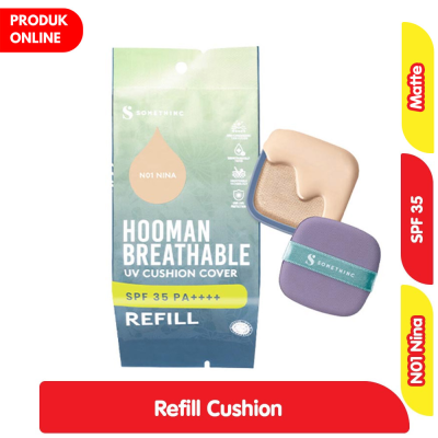 Promo Somethinc Hooman Breathable UV Cushion SPF 35 N01 Nina Refill 15 g Alfamart
