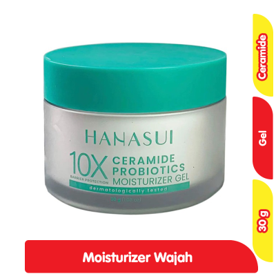 Promo Hanasui Ceramide Probiotics Moisturizer Gel Pelembap Wajah 30 g Alfamart