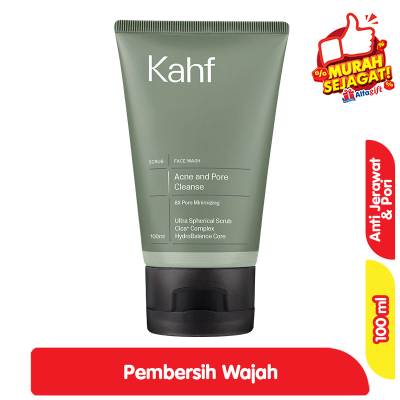 Promo Kahf Acne & Pore Cleanse Pembersih Wajah Anti Jerawat Scrub 100 ml Alfamart