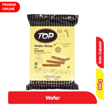 Promo TOP Wafer Krim Rasa Cokelat 280 g Alfamart